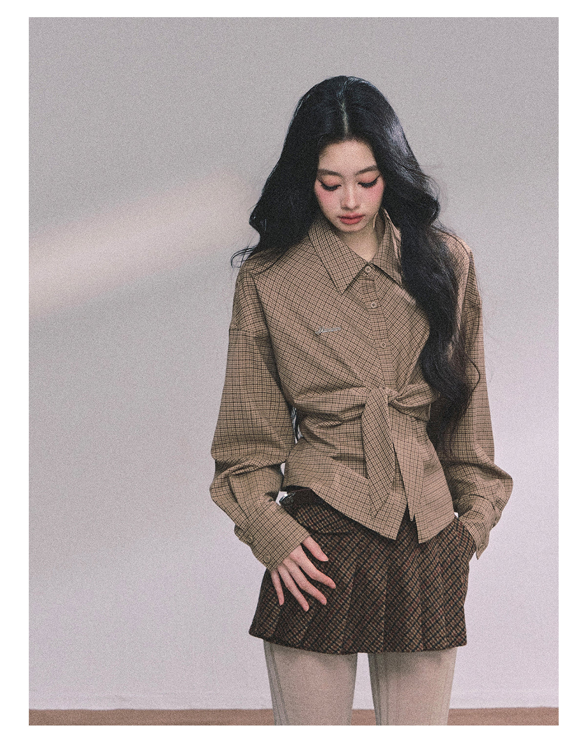 ShaoYeYan Maillard Special American Loose Fit Plaid Shirt