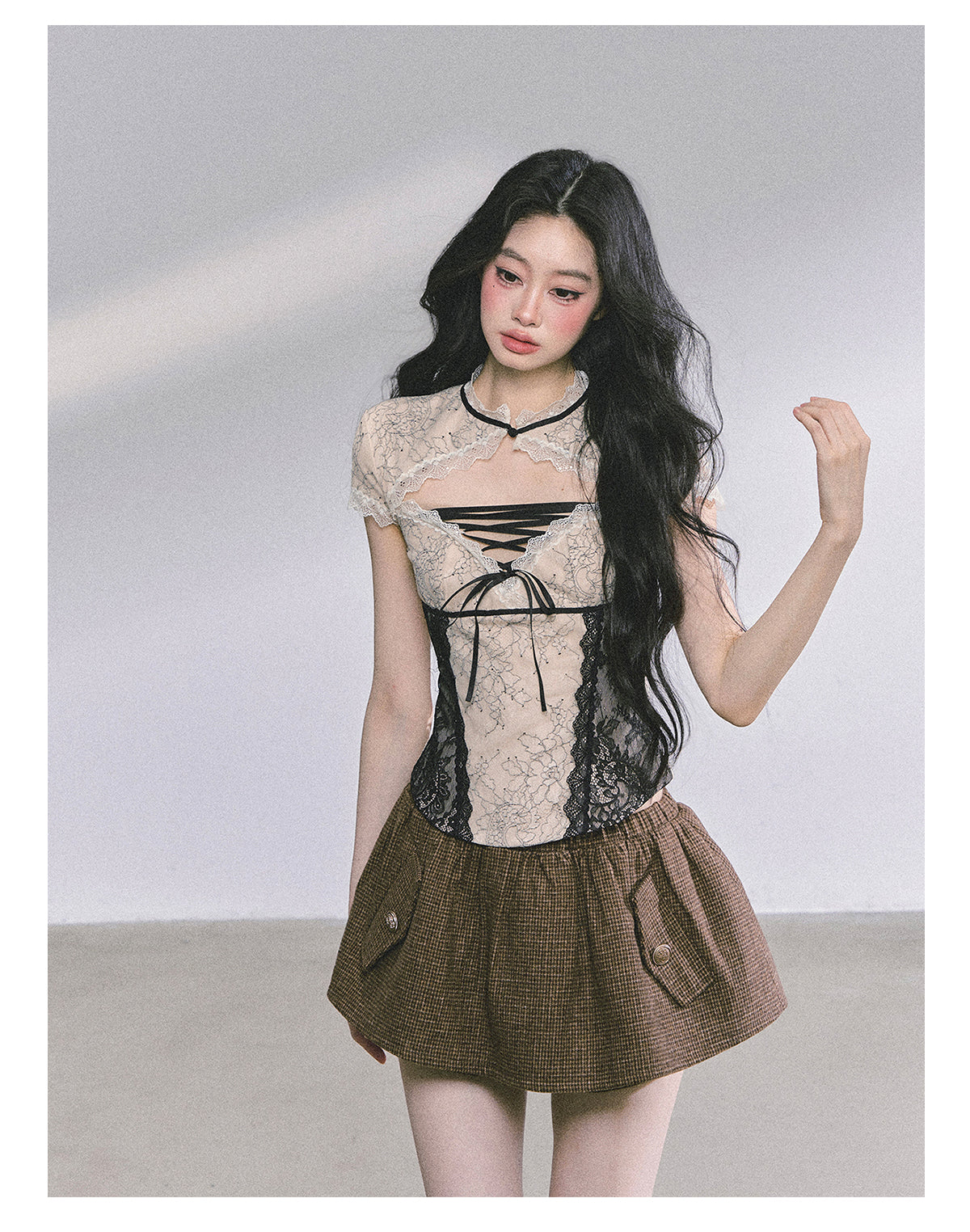 SHAOYEYAN Waist-Defining Slim Fit Top
