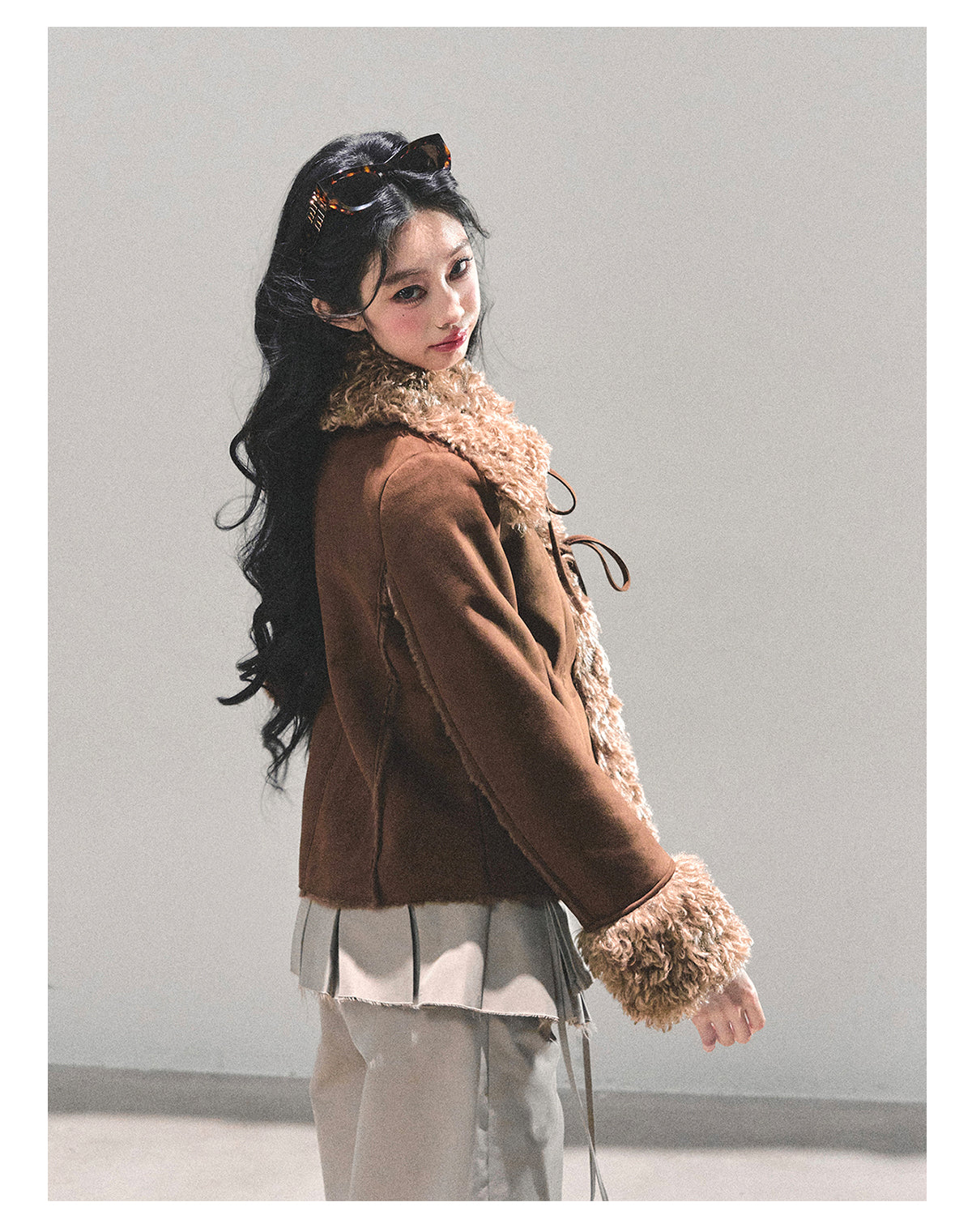 ShaoYeYan She Melts Into Winter Fur-Trimmed Coat