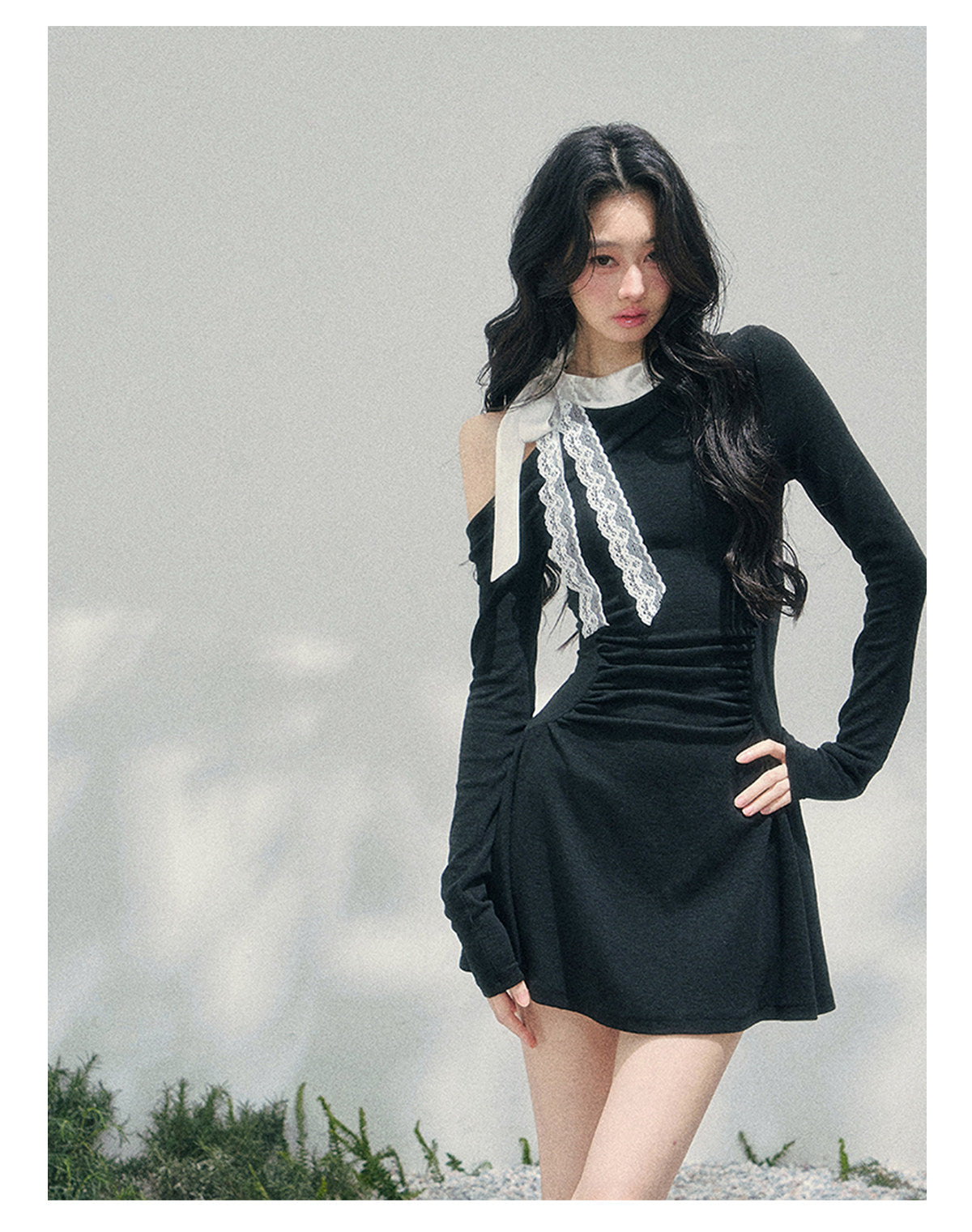 ShaoYeYan Aomalm Lingering Warmth Entwined Off-Shoulder Dress