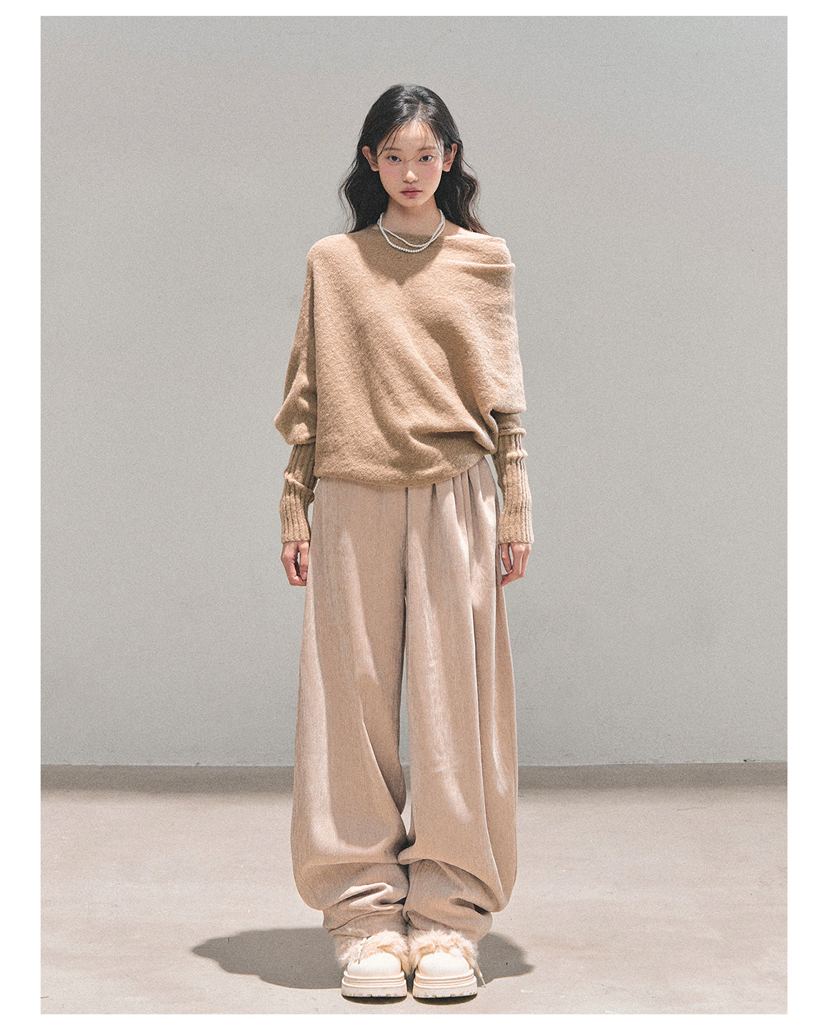 ShaoYeYan Aomalm Minimalist French Soft Style Sweater