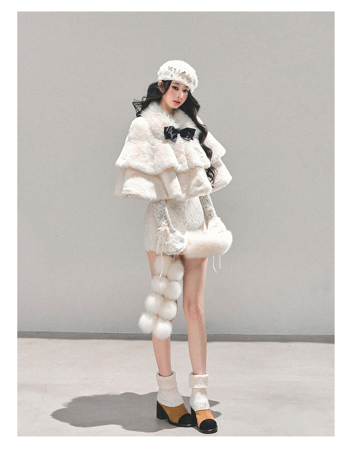 ShaoYeYan First Snow Is Coming French Christmas Cape