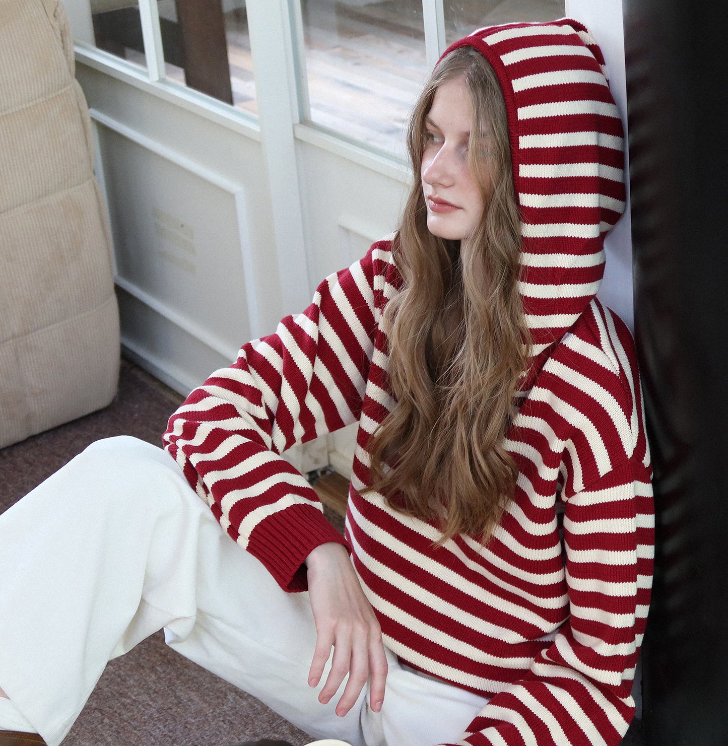 Letm "Nordic Sailor" Striped Knit Hoodie