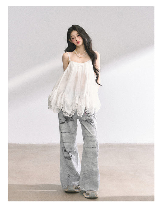 SHAOYEYAN French Lace Chiffon Blouse