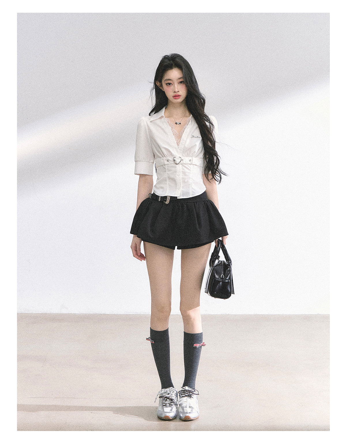 SHAOYEYAN French Lace Striped Shirt