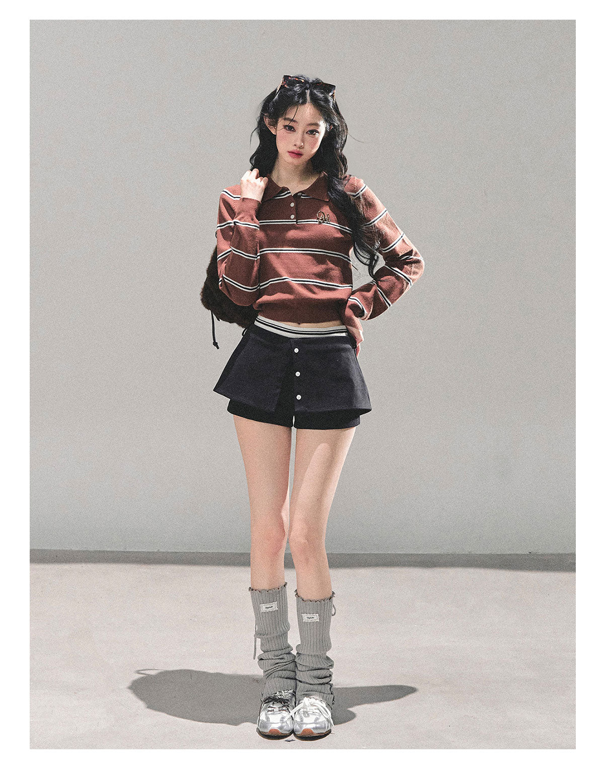 ShaoYeYan Between Reality American Polo Knit Shirt