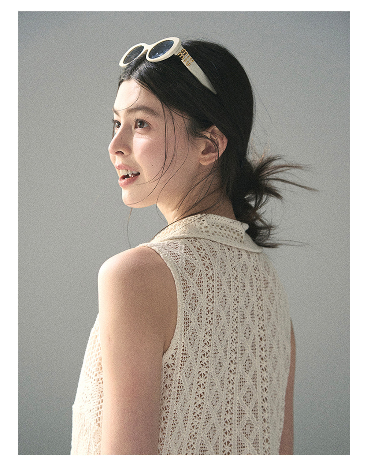 ShaoYeYan Aomalm Summer Wind Kisses Skirt Fake Two-Layer Lace Top