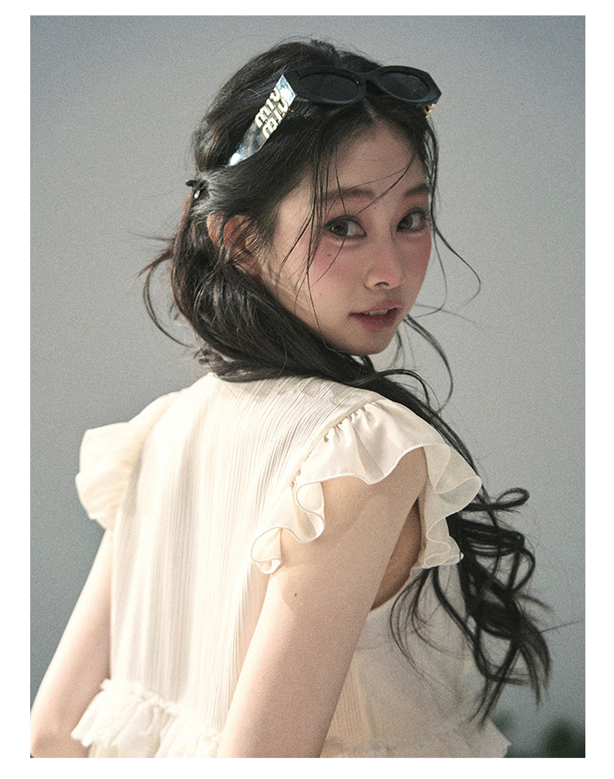 ShaoYeYan Aomalm Sunlight Falls on Heart French Ruffle Lace Blouse