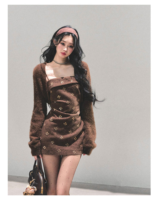 ShaoYeYan Begonia Never Sleeps Knit Dress Set