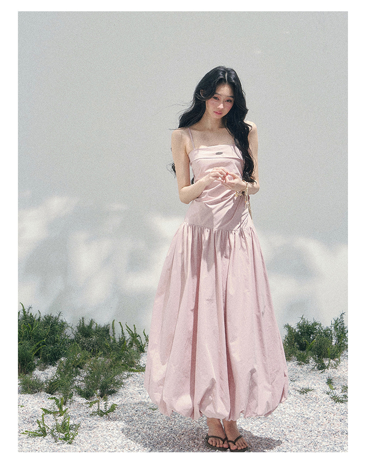 ShaoYeYan Aomalm She Passes Through Blooming Season Elegant Strap Dress