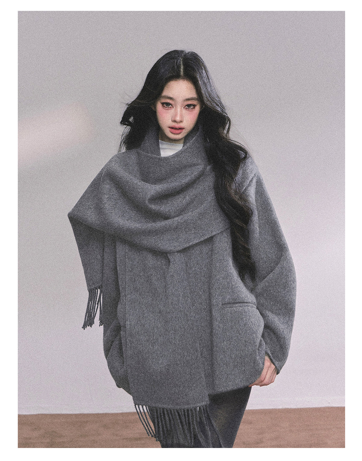 ShaoYeYan British Museum 100% Wool Double-Faced Coat