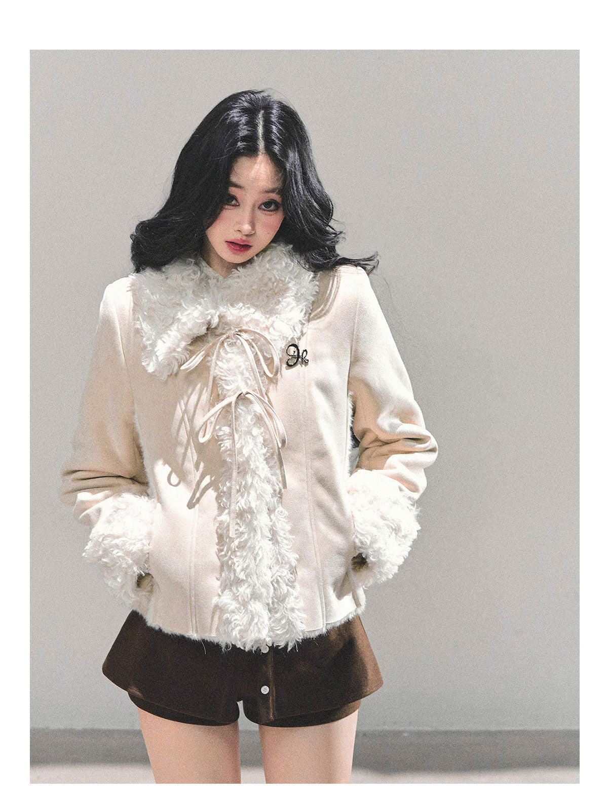 ShaoYeYan She Melts Into Winter Fur-Trimmed Coat