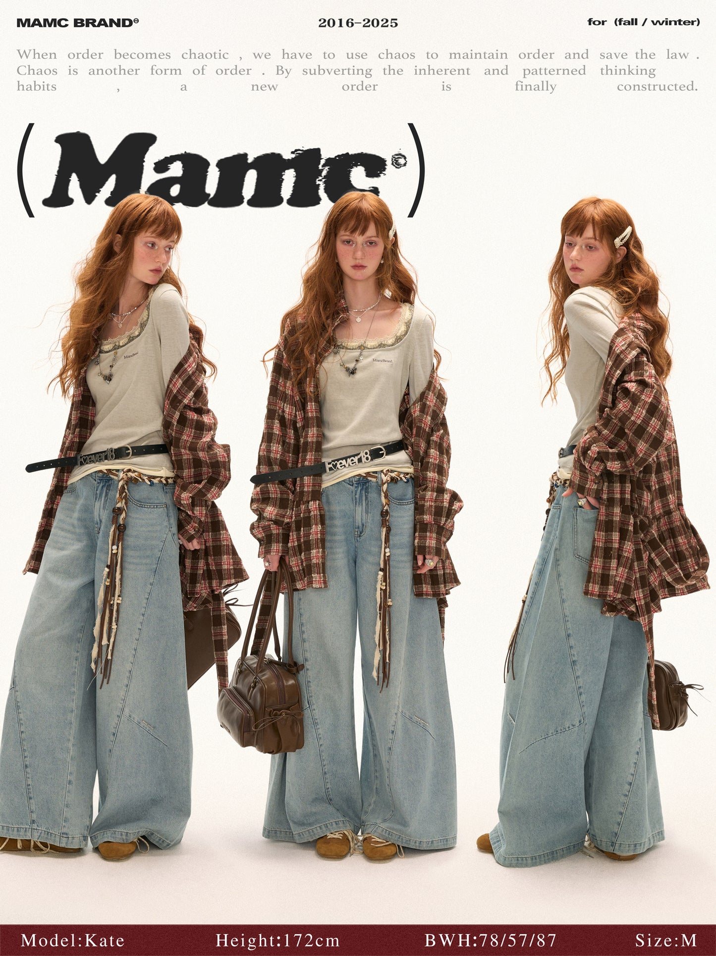 MAMC Washed Wide-Leg Jeans