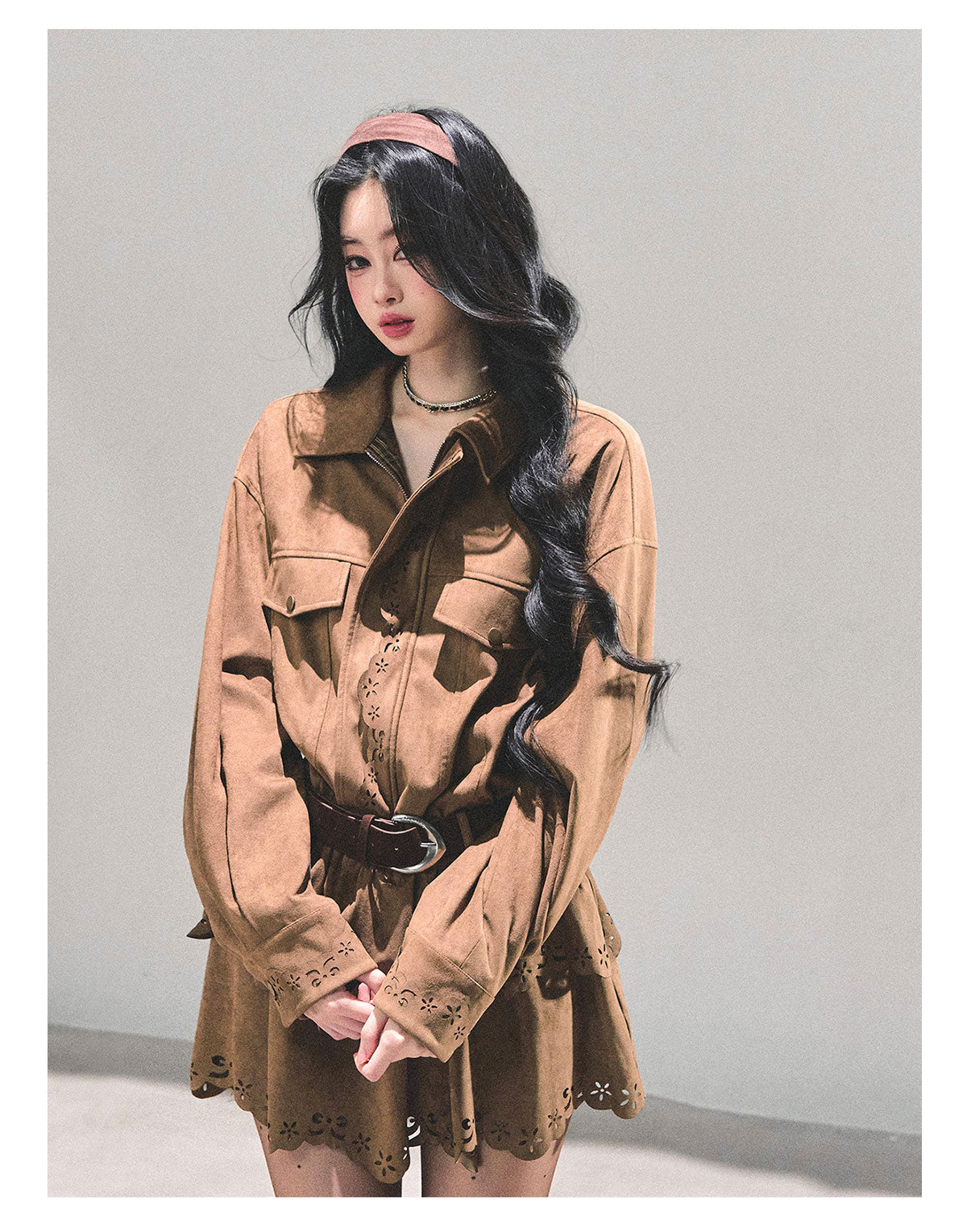 ShaoYeYan Raindrops on Phoenix Tree Fake Two-Layer Dress