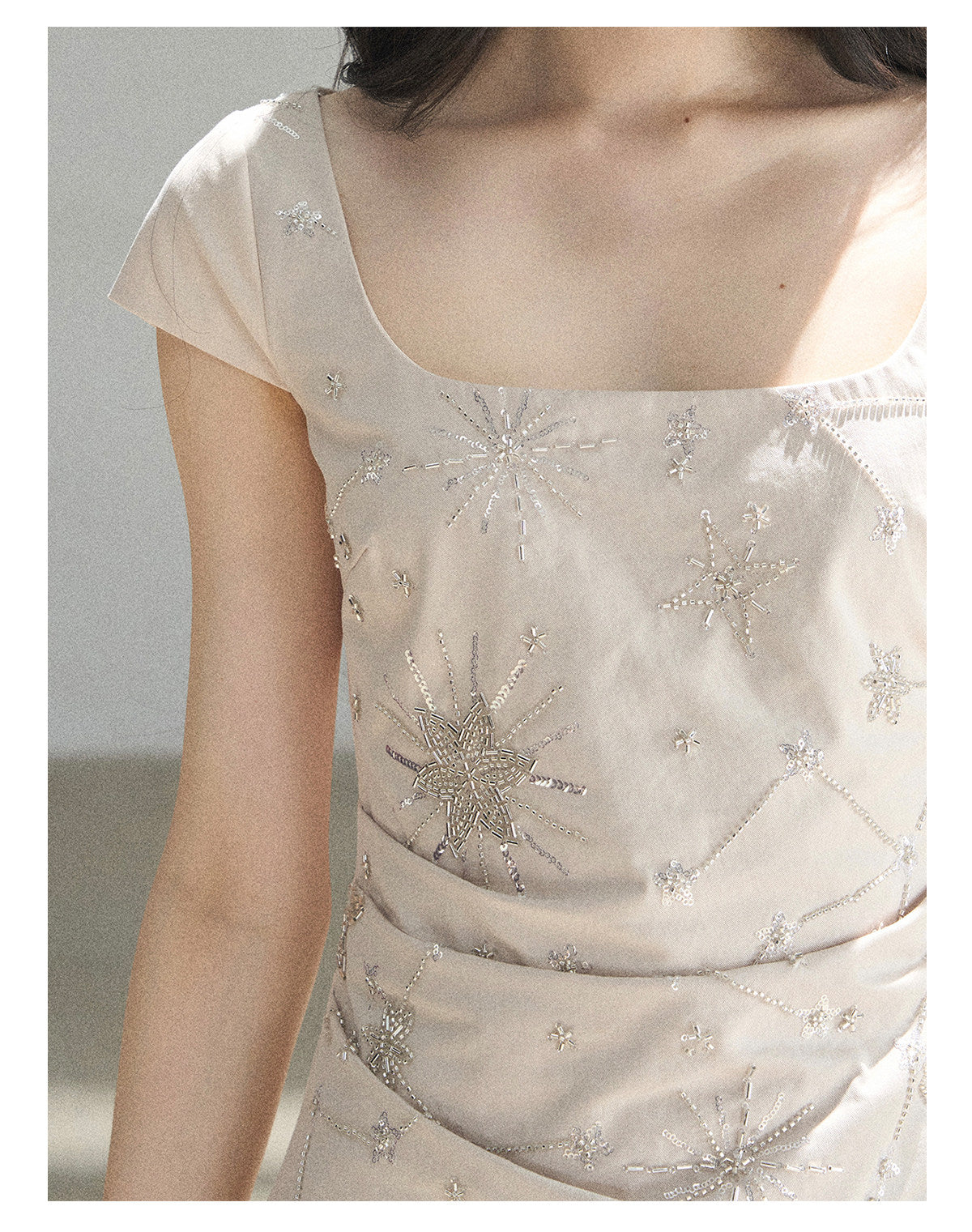 ShaoYeYan Aomalm Summer Slow Motion Elegant Square Neck Dress