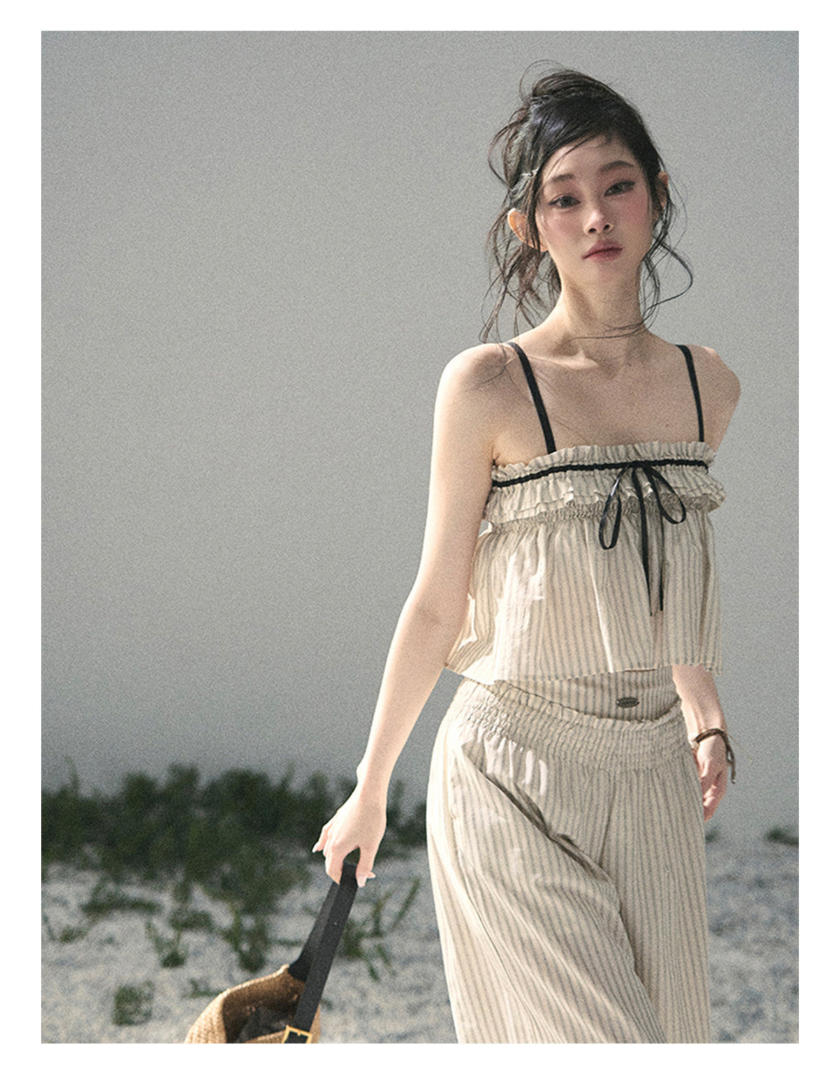 ShaoYeYan Aomalm Early Summer Weaves a Light Dream Korean Striped Set