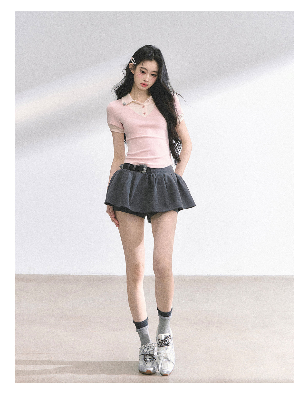 SHAOYEYAN American Style Mock Two-Layer Tee