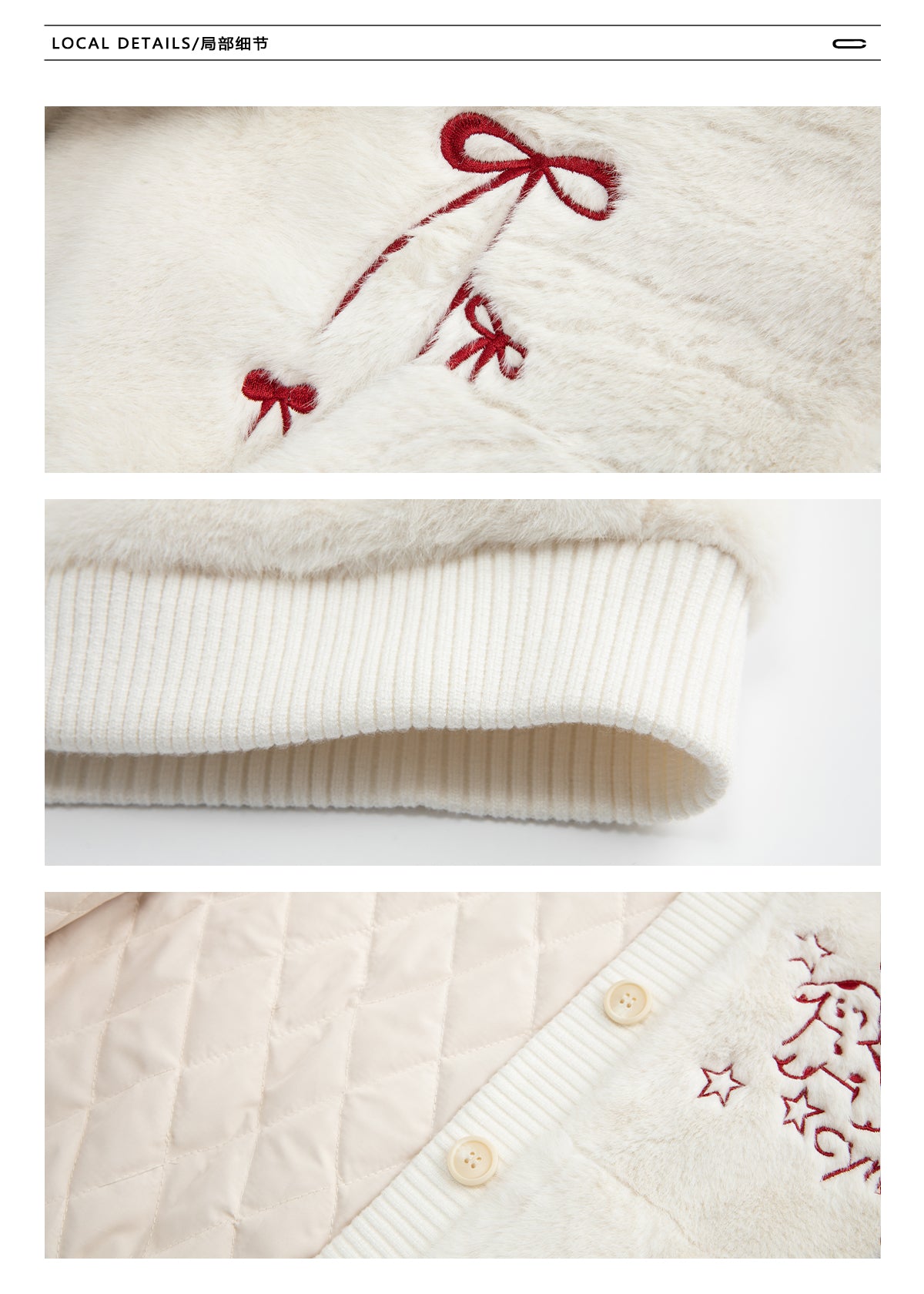 CyNi Sweet Knit Blend Rabbit Fur Coat