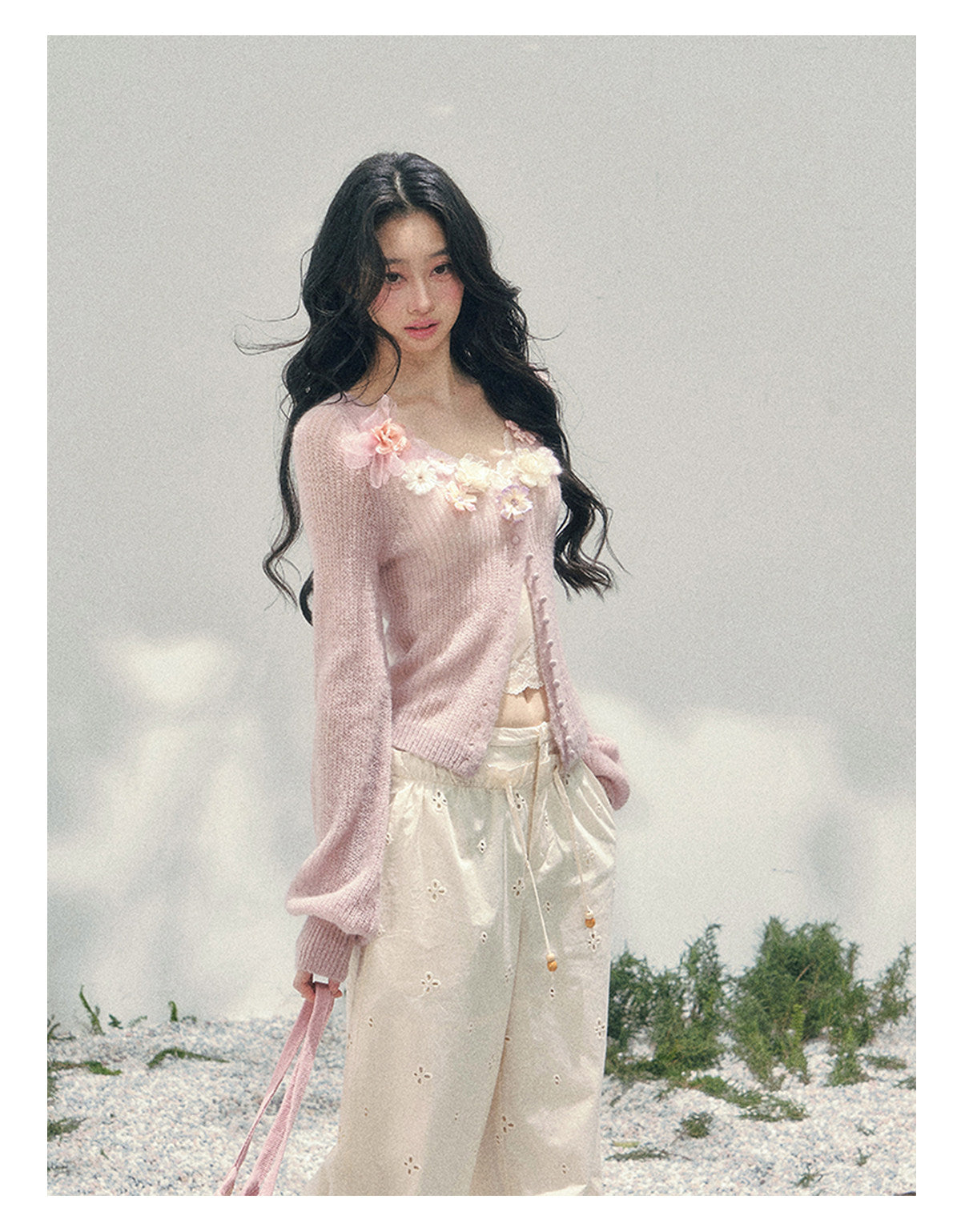 ShaoYeYan Aomalm Soft Spring Breeze 3D Floral Sweater