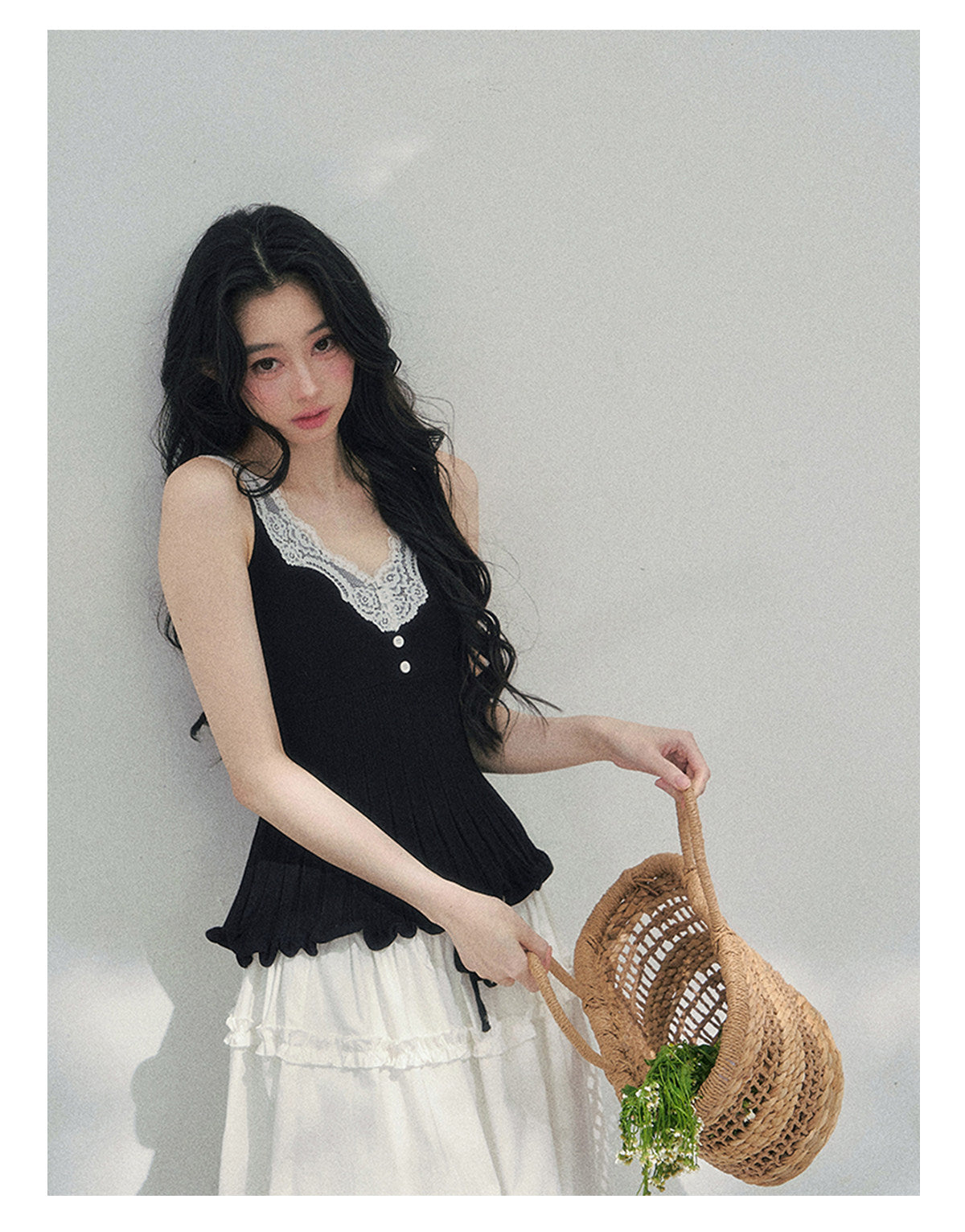ShaoYeYan Aomalm Lace's Blank Space Camisole Set