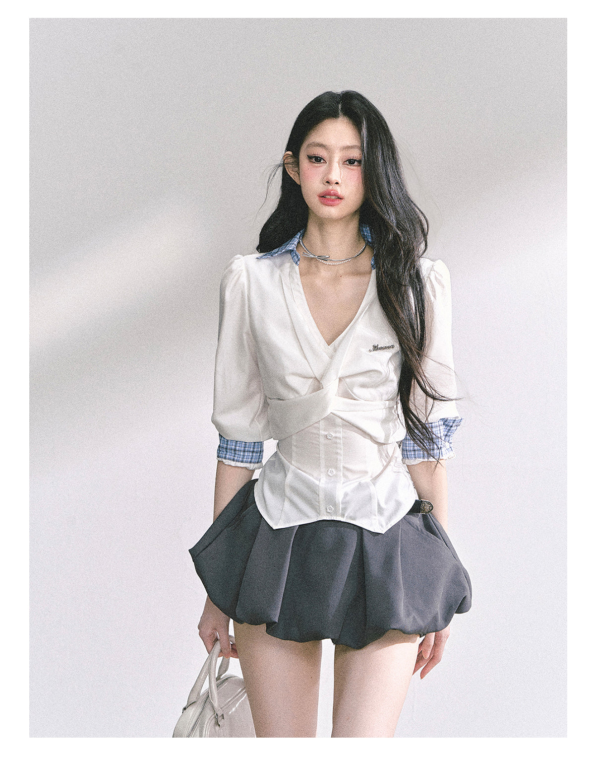 SHAOYEYAN French V-Neck Office Blouse