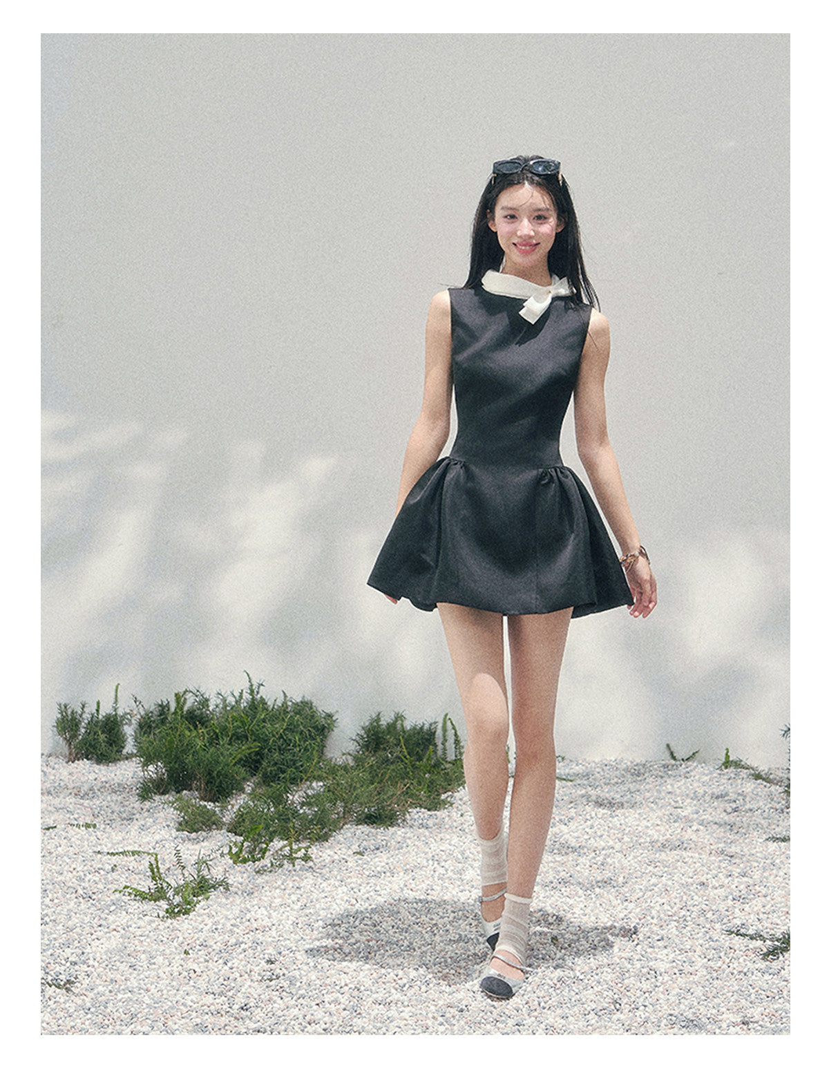 ShaoYeYan Aomalm Satin Knot Luxe Party Dress