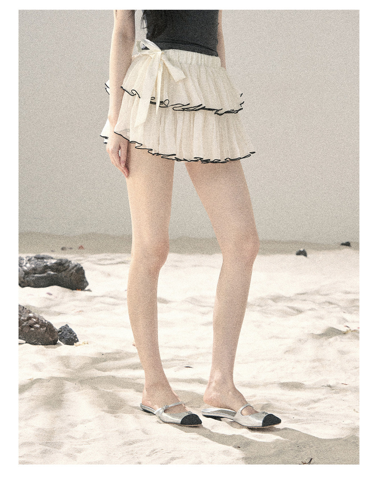 ShaoYeYan Aomalm Flowing Gauze French Mesh Chiffon Skirt