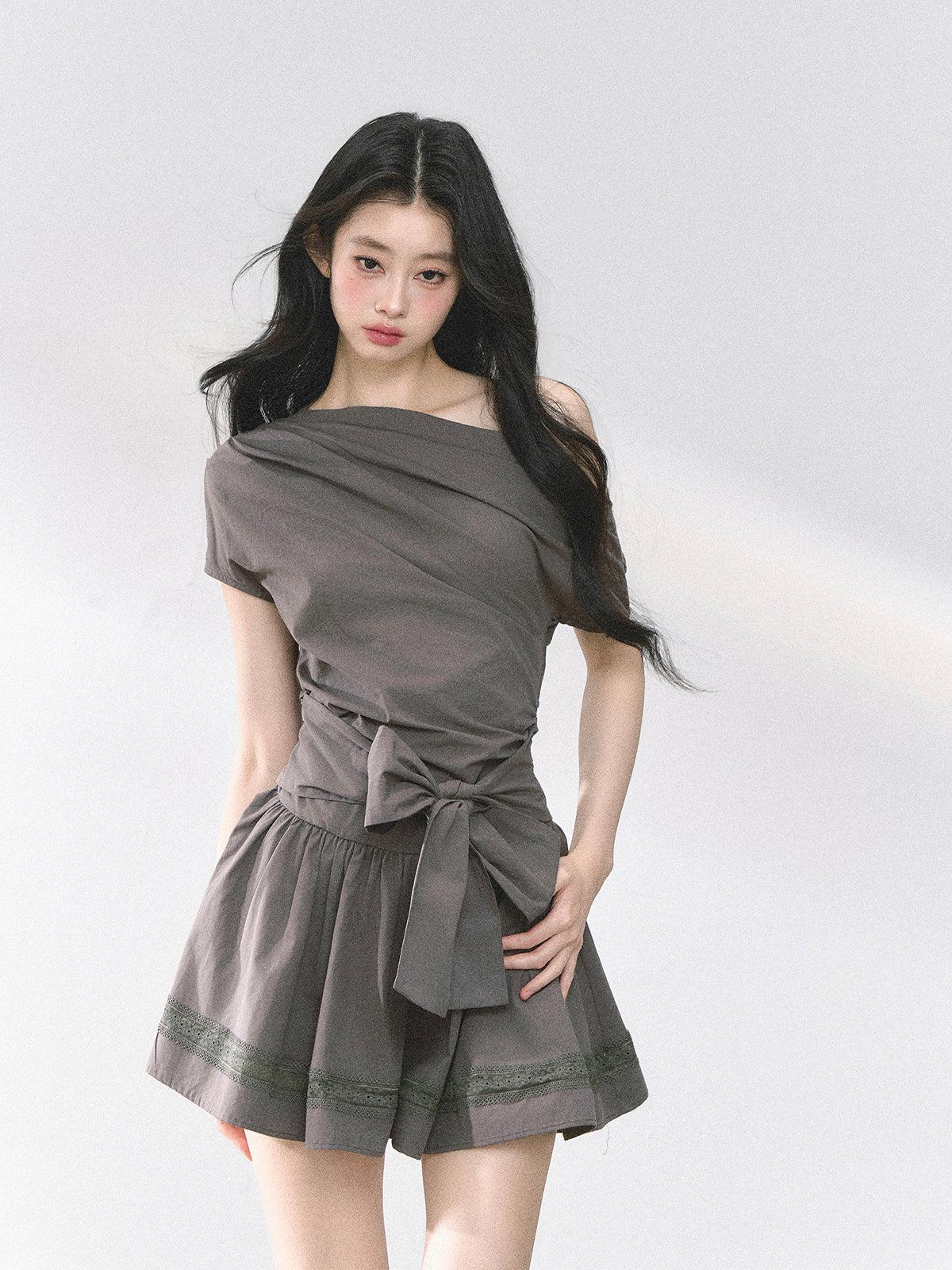SHAOYEYAN Parisian Off-Shoulder Dress