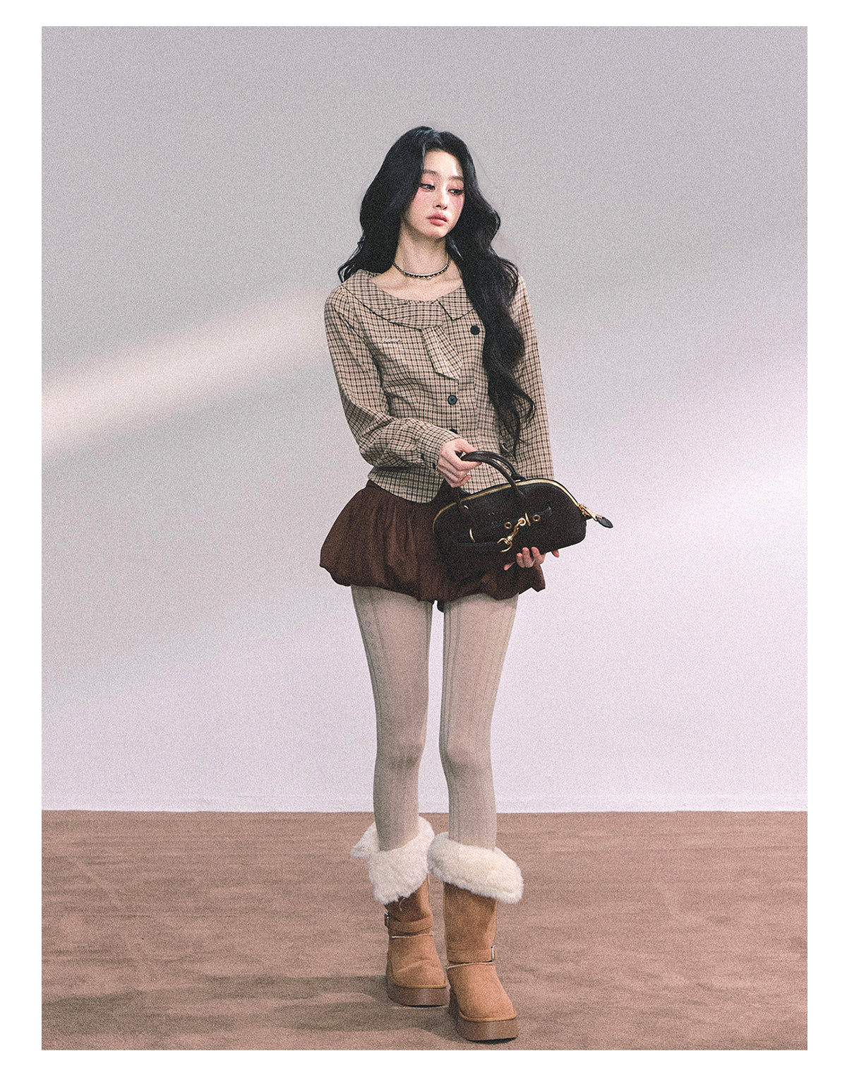 ShaoYeYan Ing Art Student American Plaid Shirt