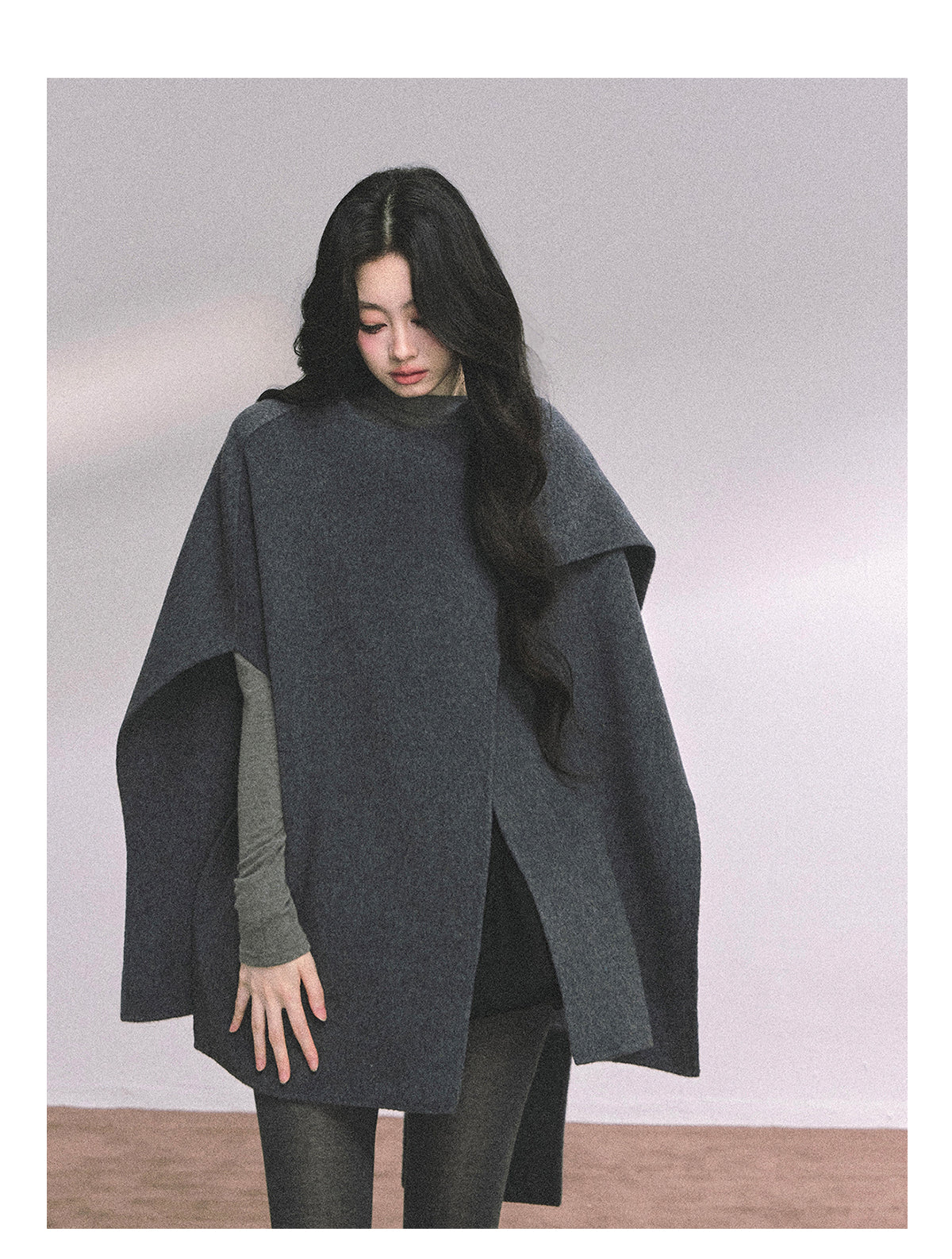 ShaoYeYan Corgi Heiress Premium French Wool Cape Coat