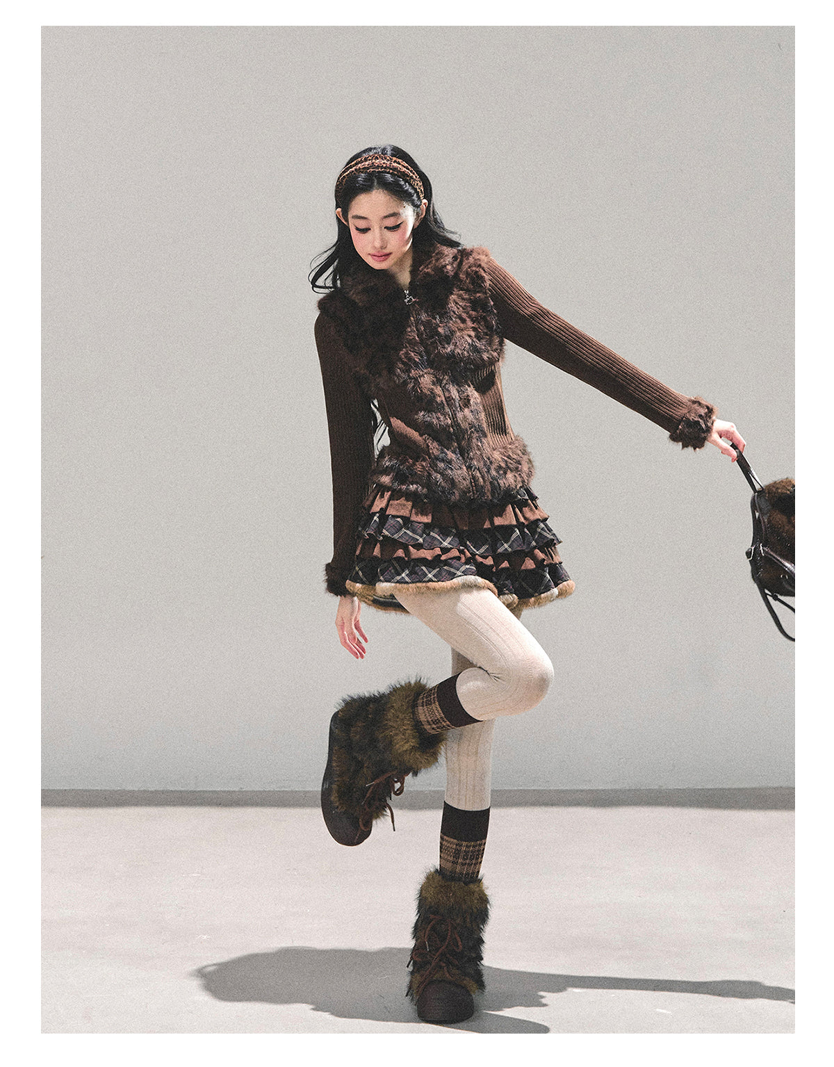 ShaoYeYan Floating Poem Maillard Leopard Print Jacket