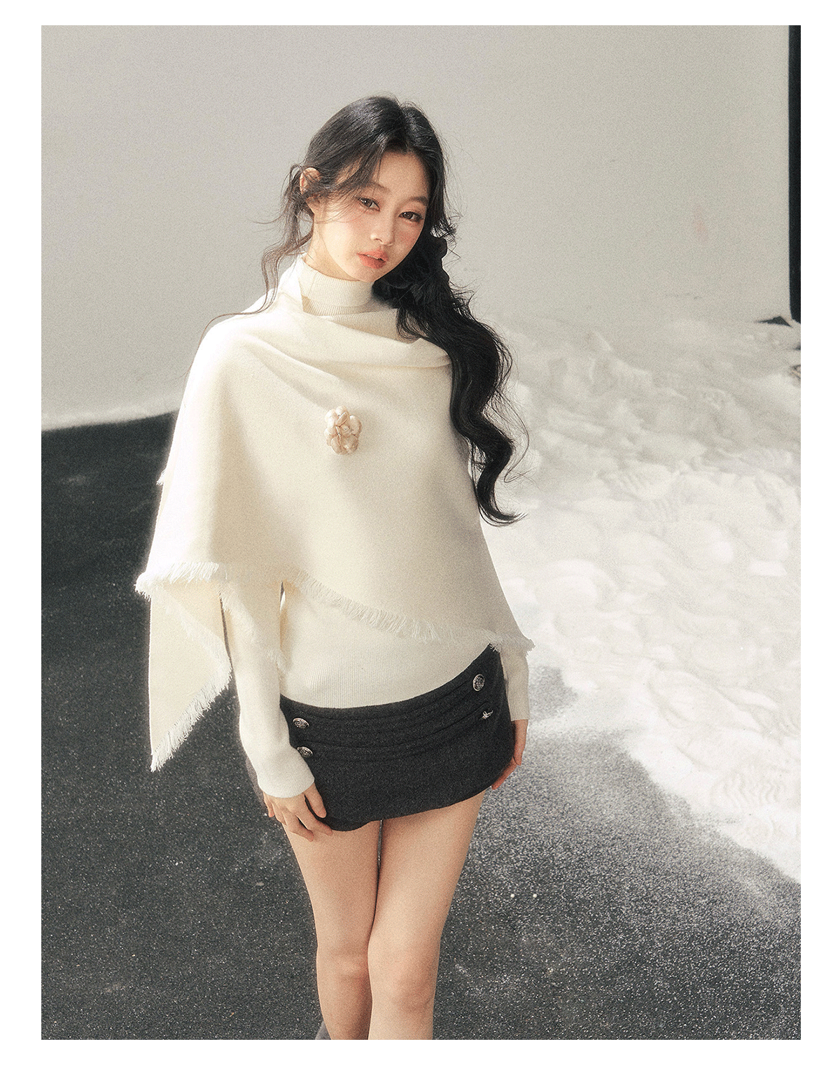 ShaoYeYan Aomalm Muted by Full Moon Sweater & Shawl Set