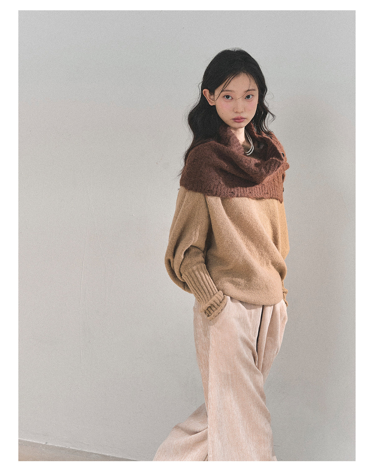 ShaoYeYan Aomalm Minimalist French Soft Style Sweater
