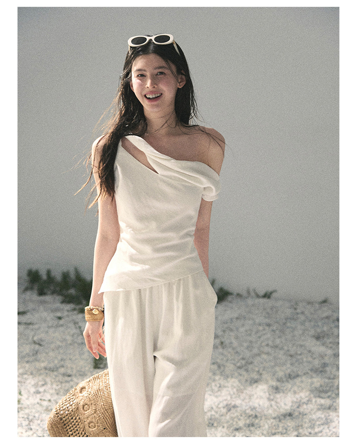 ShaoYeYan Aomalm Clouds Fall on Shoulder Minimalist Casual Set