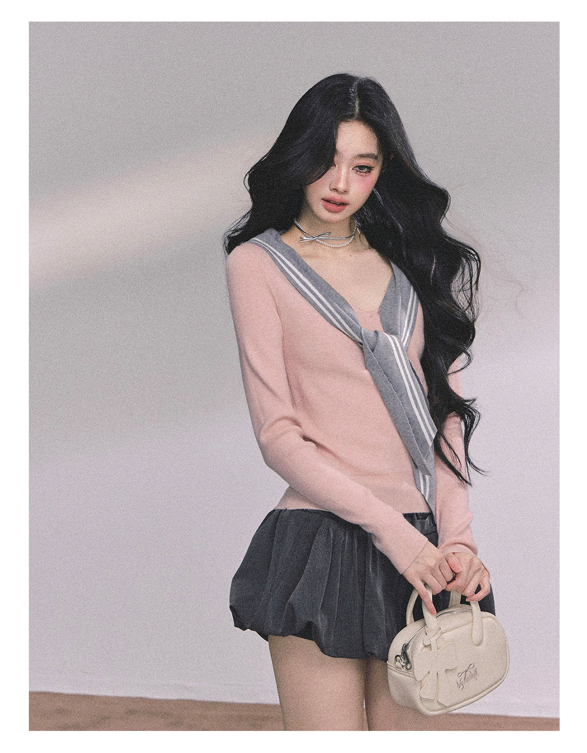 SHAOYEYAN American Long Sleeve Sailor Collar Slimming Tee