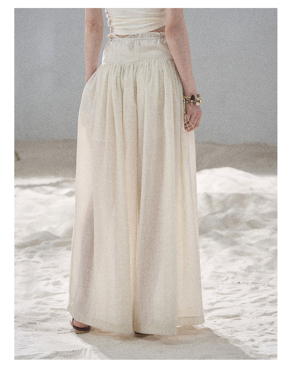 ShaoYeYan Aomalm Watery Clouds Korean Chiffon Wide-Leg Pants
