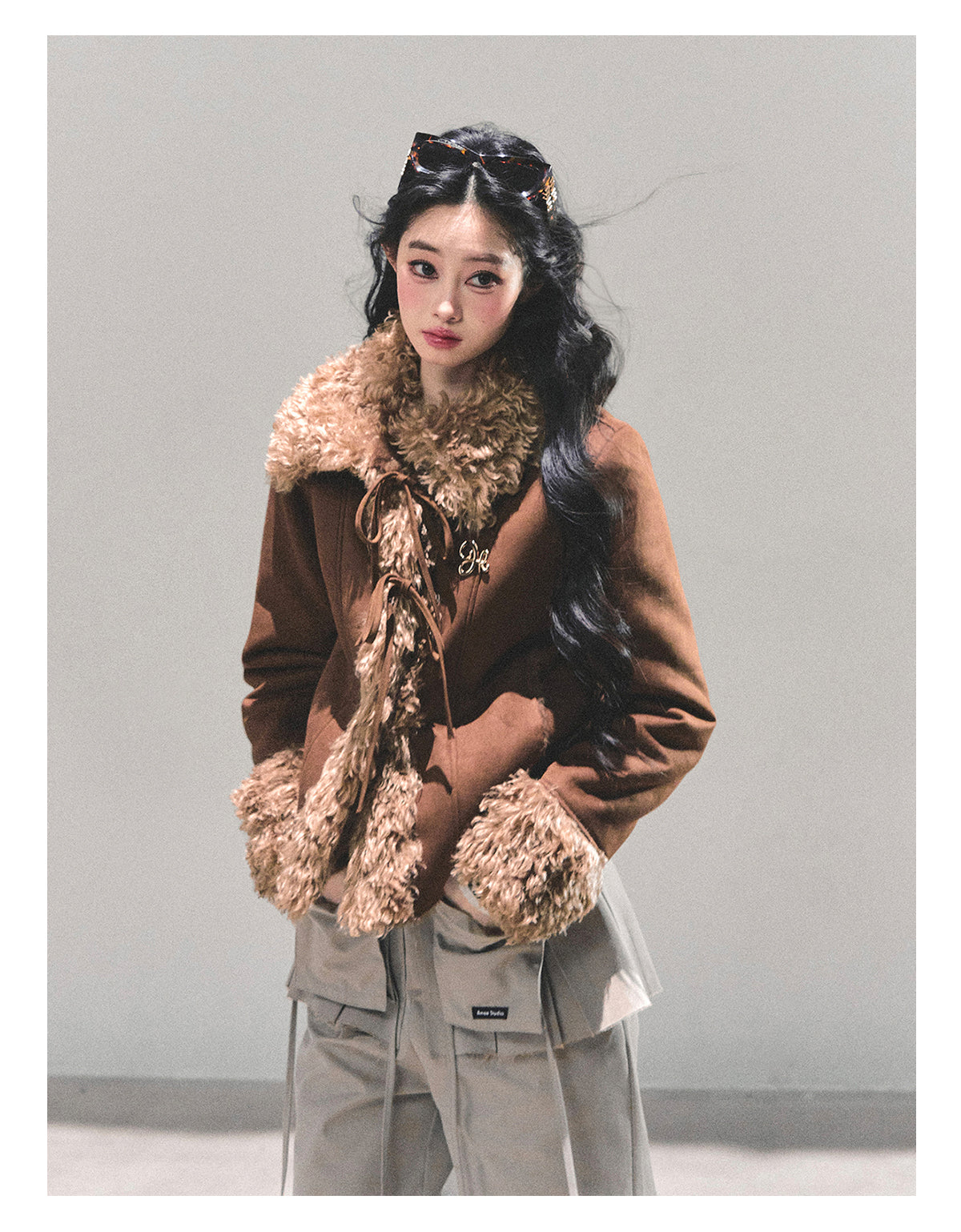 ShaoYeYan She Melts Into Winter Fur-Trimmed Coat