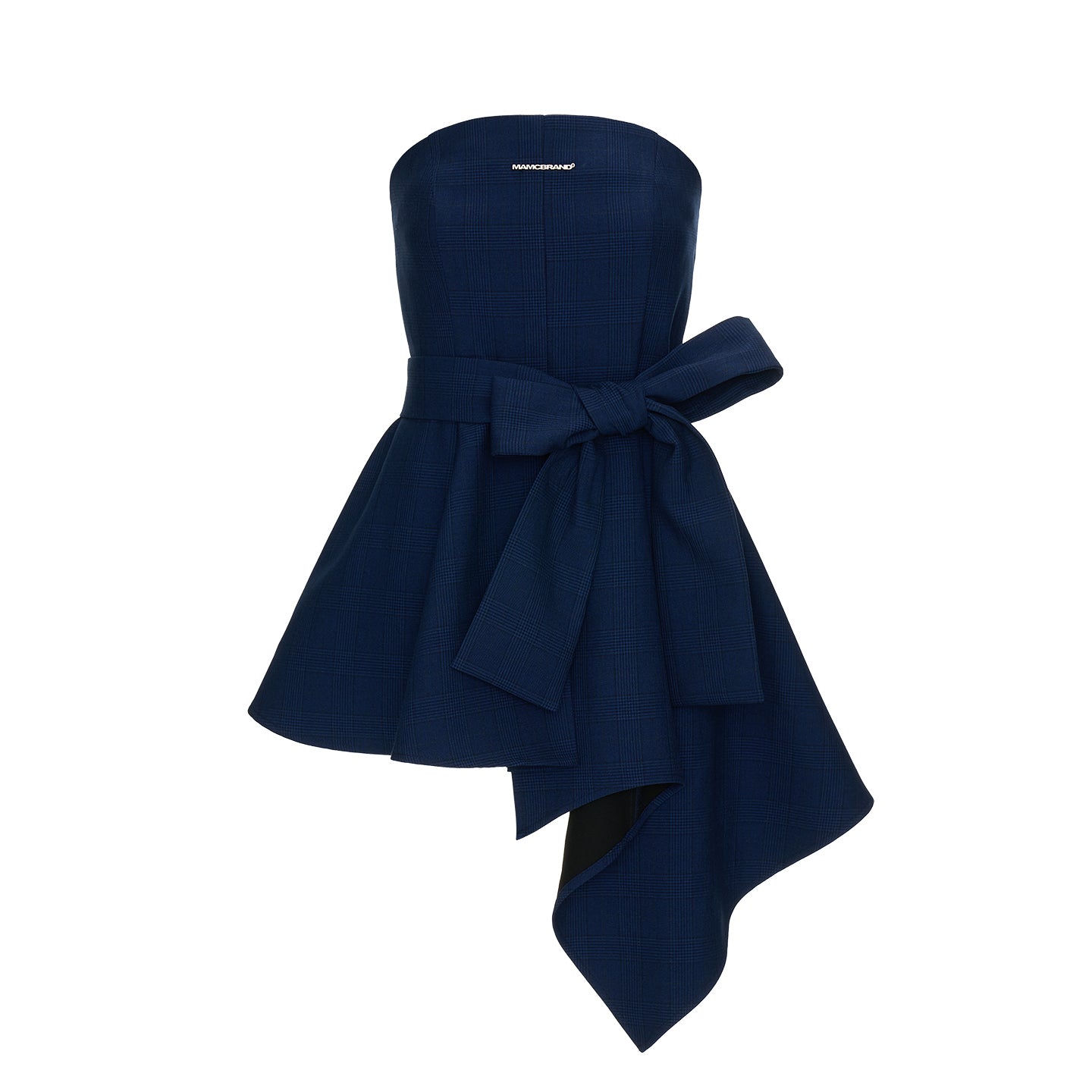 MAMC Blue Bow-Tie Bustier Dress
