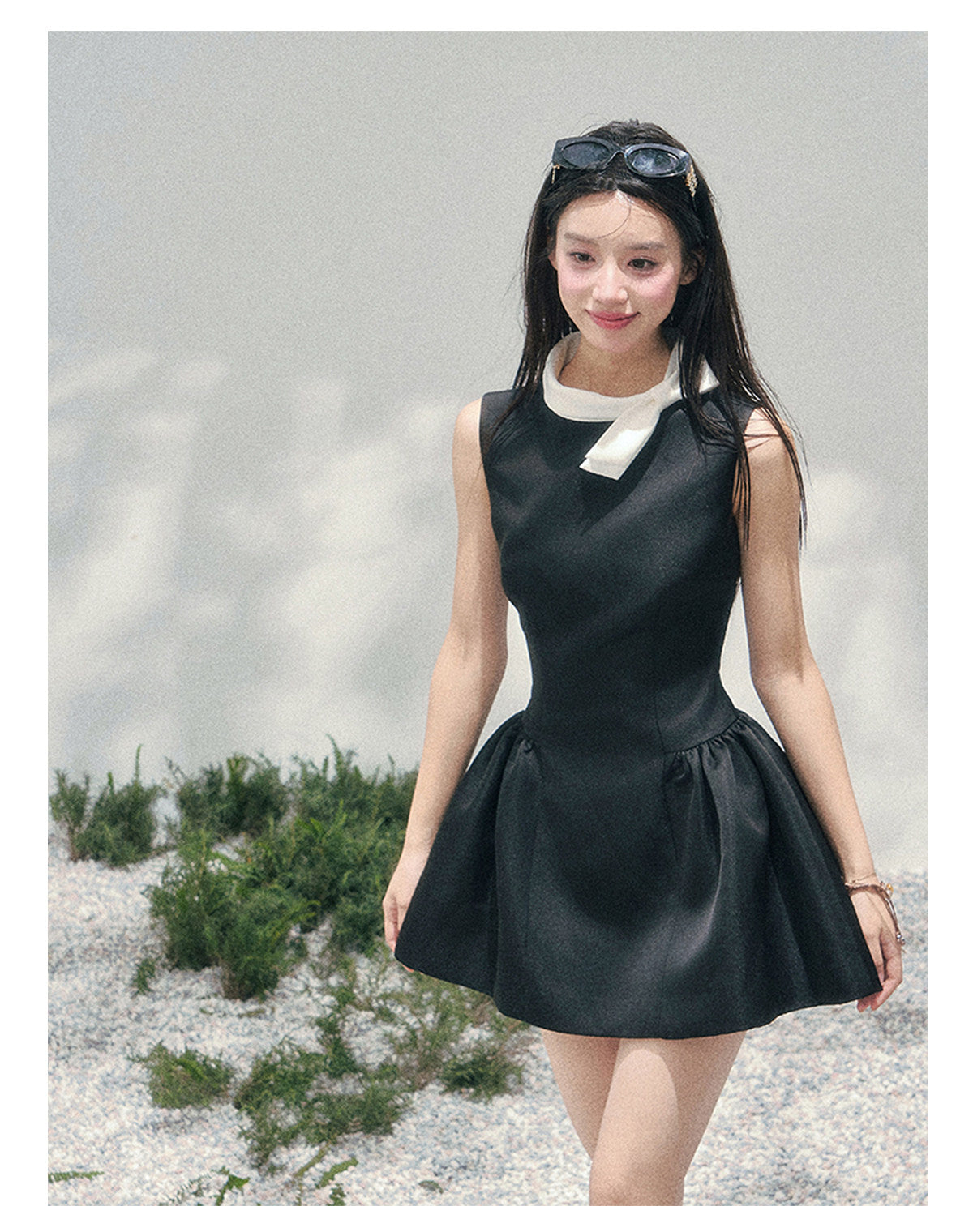 ShaoYeYan Aomalm Satin Knot Luxe Party Dress