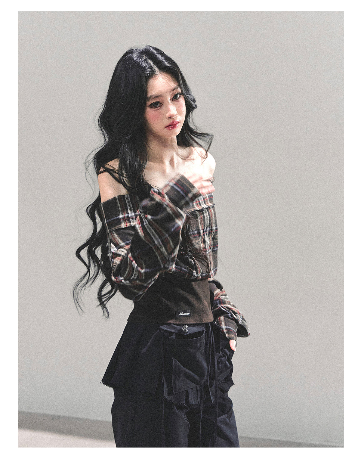 ShaoYeYan Forest Whisper Long Sleeve Striped Shirt