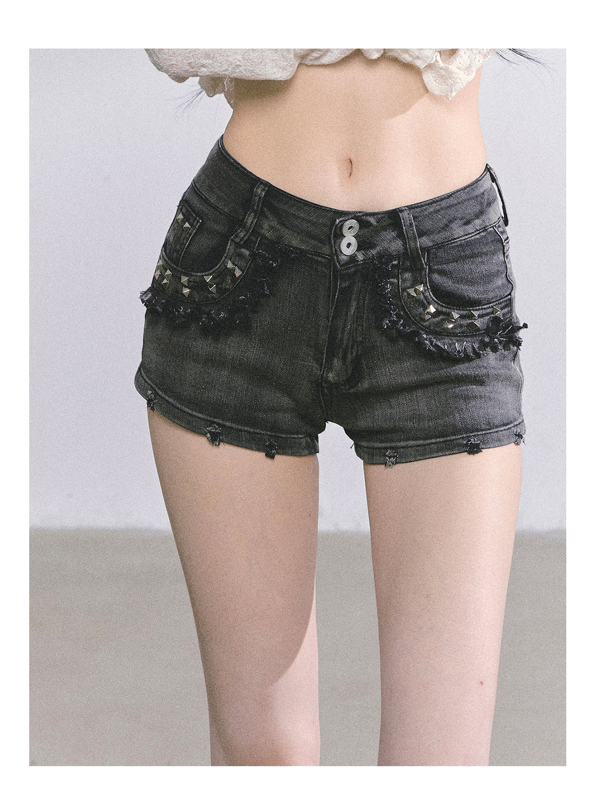 ShaoYeYan High-Waisted Denim Shorts