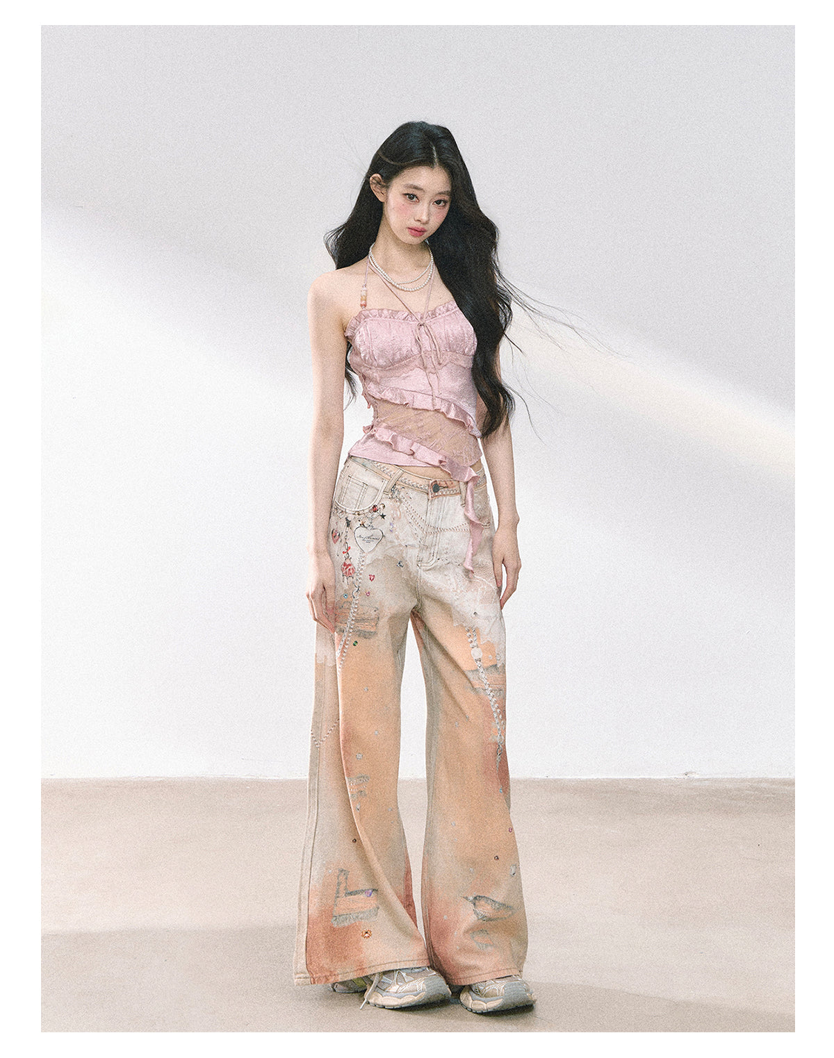 SHAOYEYAN French Lace Halter Top