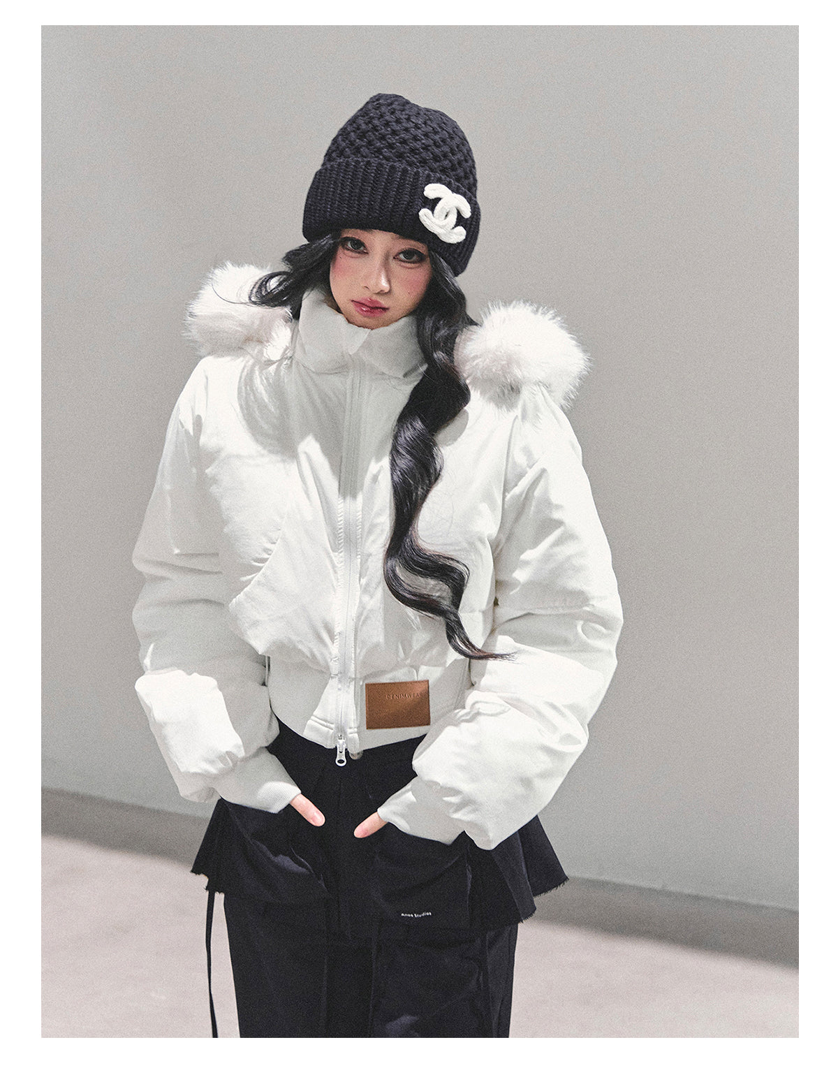 ShaoYeYan Loose Hooded Short Padded Jacket