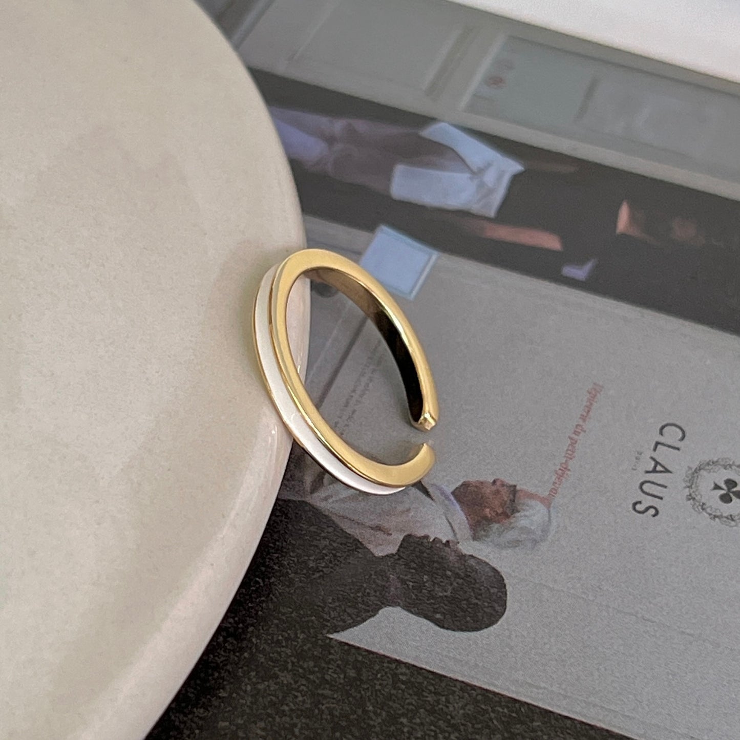 VIGVOG Minimalist Geometric Rings