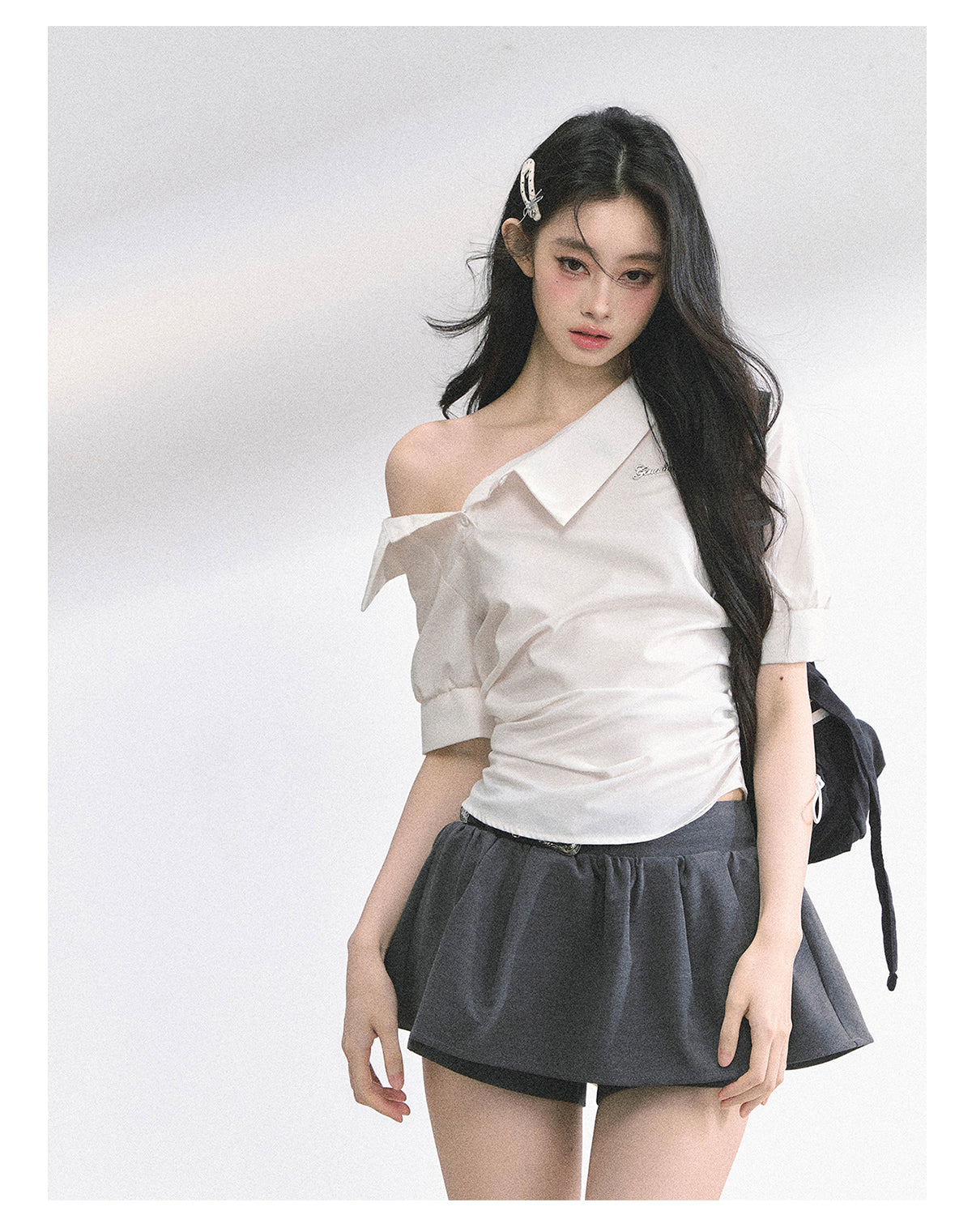 SHAOYEYAN French Off-Shoulder Blouse