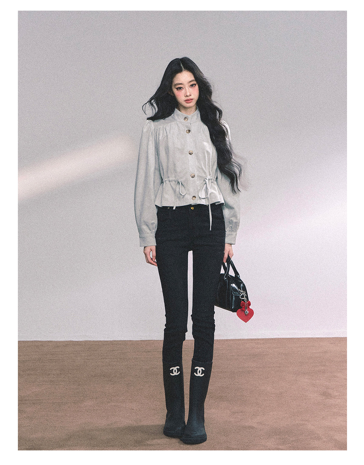 ShaoYeYan Warm Wool Whisper French Loose Fit Tweed Coat