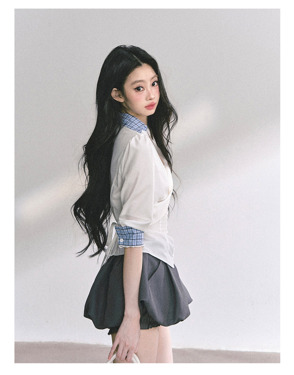 SHAOYEYAN French V-Neck Office Blouse