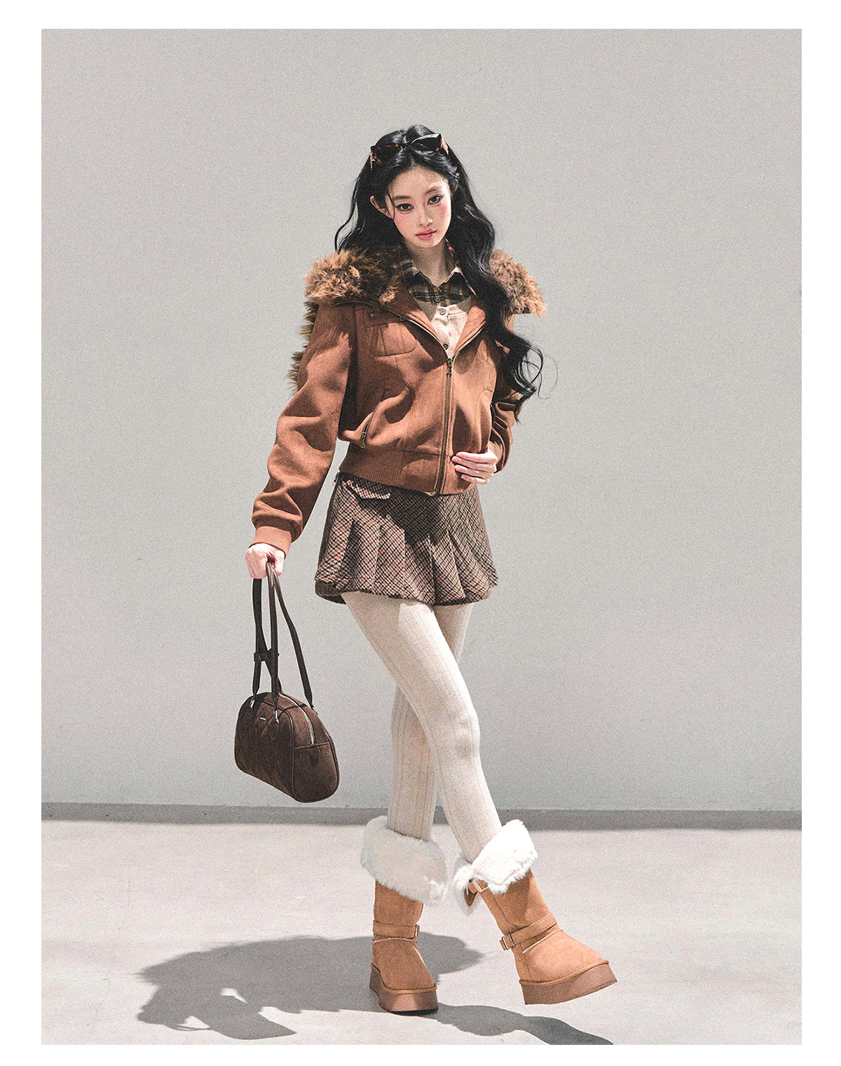 ShaoYeYan Floating Dusk Korean Lamb Fur Jacket