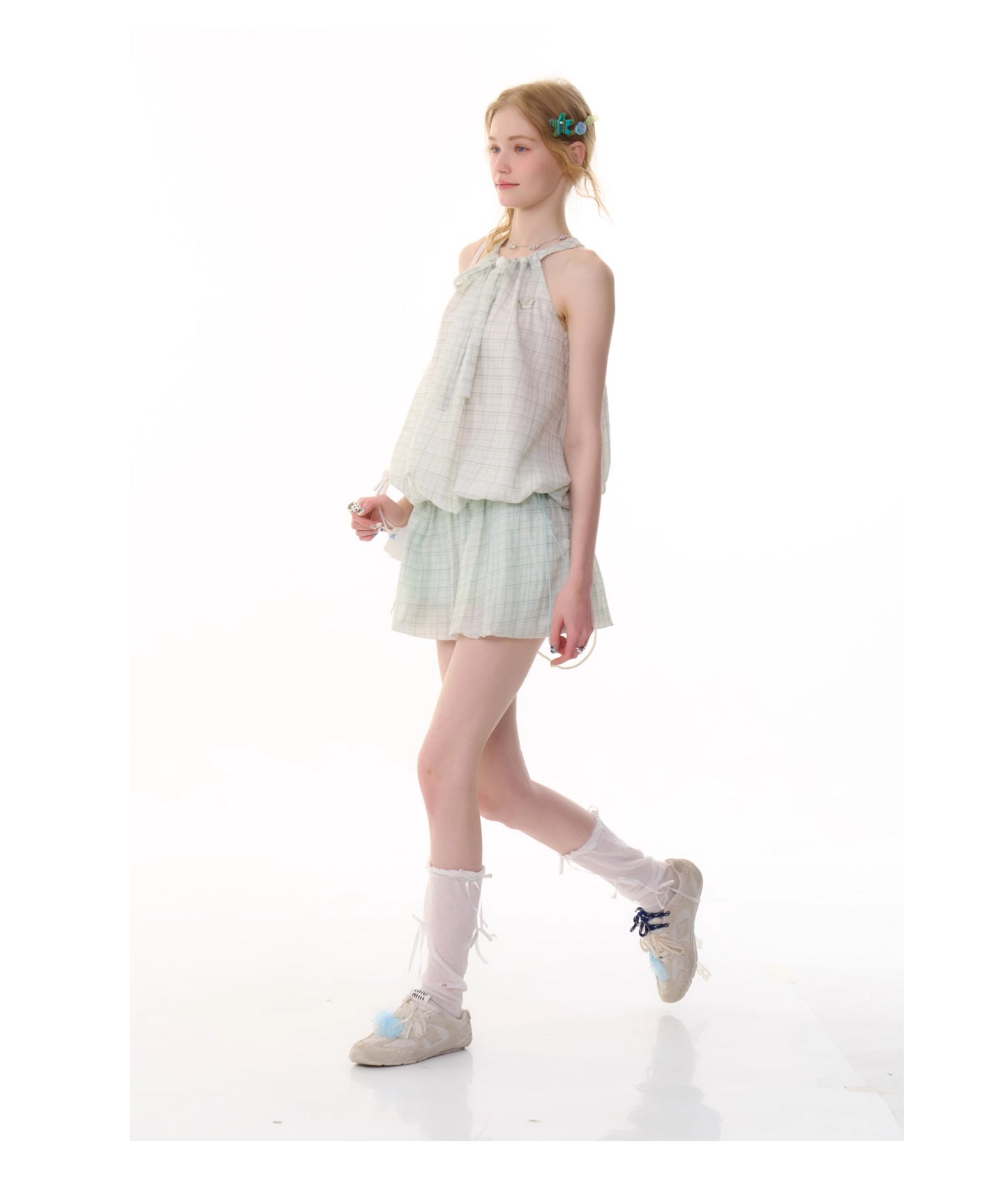 ziziFei Retro Bow-Tie Bustier Top & Mini Skirt