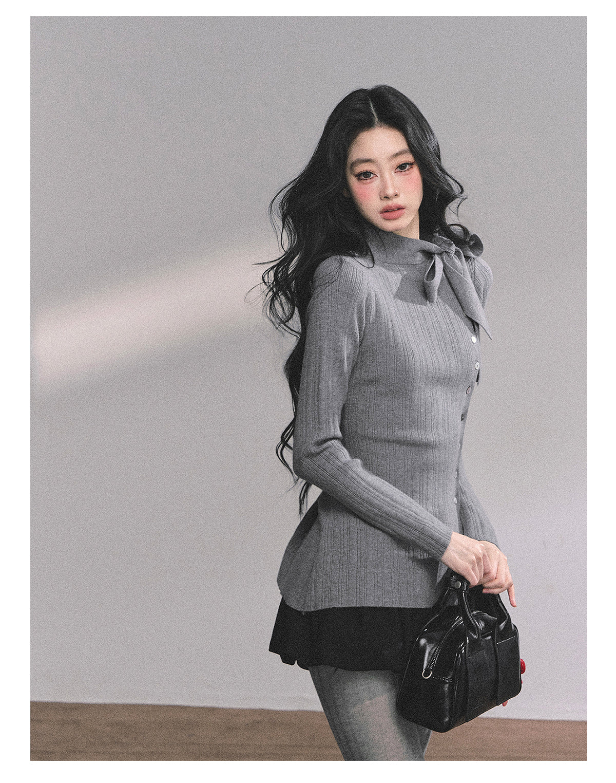 ShaoYeYan Austin Heiress French Long Sleeve Knit Top